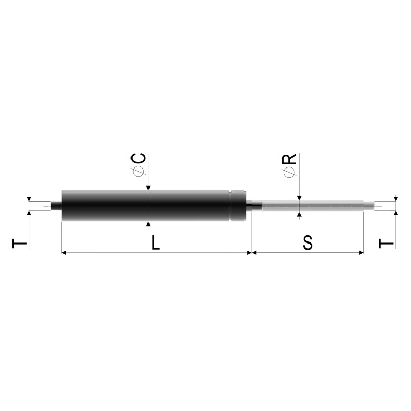 disegno_molla_gas_a_trazione Disegno molla a gas a trazione