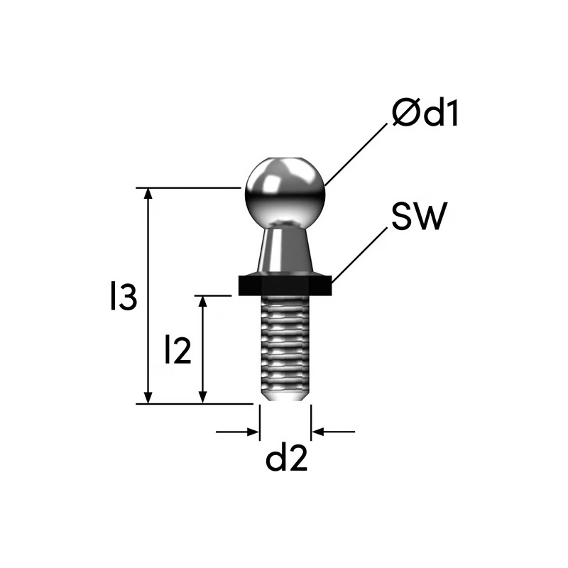 Disegno perno sferico
